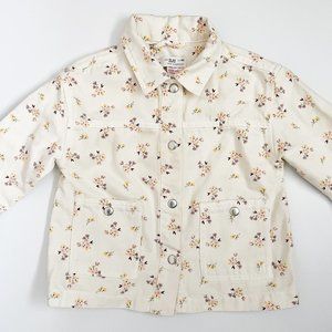 Zara Floral Denim Jacket